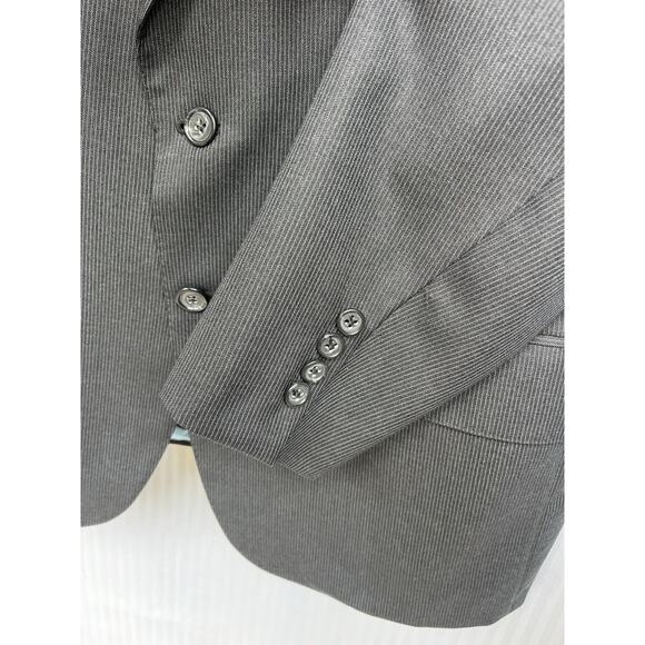 Custom Holland Sherry Charcoal Gray 2pc Pinstriped Suit 37 x 29 - Picture 8 of 16